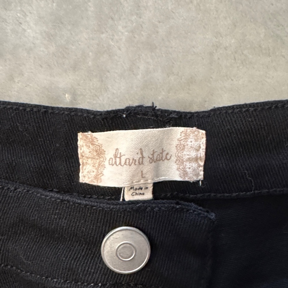 Altar'd State Black Fringe Jean Shorts - Picture 2 of 12